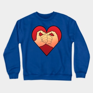 infinity hands gesture in heart Crewneck Sweatshirt